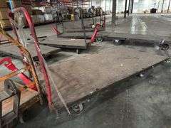 (10) 4ft x 8ft Steel Trolly Carts - With Forklift Slots & Heavy Duty Casters & 2 Mini Carts