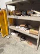 Large Wooden Shelf w/ Range & Stove Parts