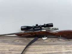 Early Model Military Style Gun with Bayonet & Scope (#E51855)