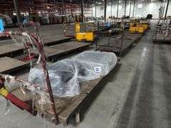 (7) 4ft x 8ft Steel Trolly Carts - With Forklift Slots & Heavy Duty Casters