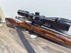 Early Model Military Style Gun with Bayonet & Scope (#E51855)