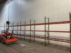12ft Tall Pallet Racking w/ Wire Bottoms - (36) 8ft Crossbars (7) Uprights