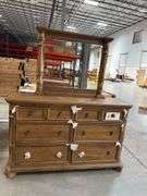 Badcock Hanover Dresser w/ Mirror - 8 Drawer & Clawfoot