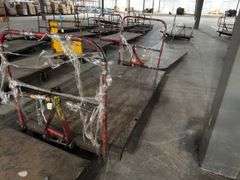(3) 4ft x 8ft Steel Trolly Carts - With Forklift Slots & Heavy Duty Casters
