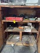 Wooden Cabinet w/ Misc Tools - 4ft x 3ft x 5ft Tall