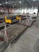 (3) 4ft x 8ft Steel Trolly Carts - With Forklift Slots & Heavy Duty Casters