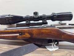 Early Model Military Style Gun with Bayonet & Scope (#E51855)