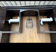 (2) Badcock Hutches - Natural Wood/Black w/ Light