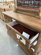 Badcock Hanover Dresser w/ Mirror - 8 Drawer & Clawfoot