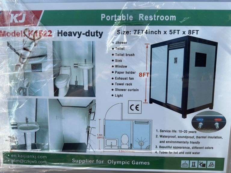 KJ - Portable Restroom w/ Shower, Toilet & Sink! Already Plumbed