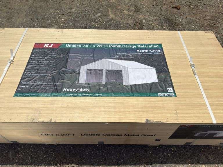 KJ - 23ftx22ft Double Garage Metal shed