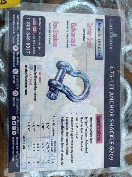 Anchor Shackle G209 - 4.75-12T/38 Pieces