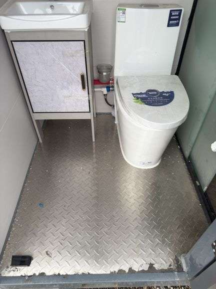 Raytree Skidsteer Mobile Toilet w/ Shower & Sink - 110v with Full Amenities