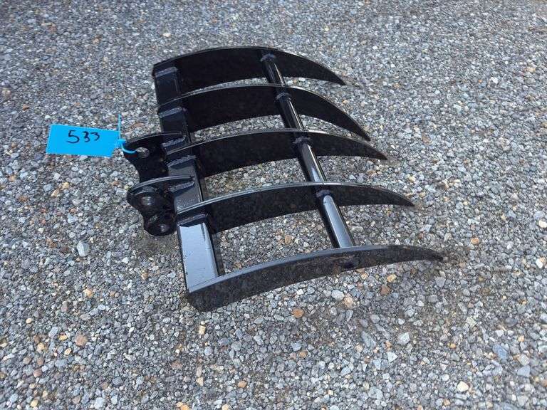 Youert 19in Wide Mini Excavator Rake - Fits 1 -2 Ton