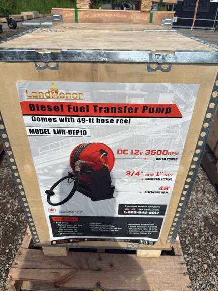 Diesel Fuel Transfer Pump - 15GPM/49ft Hose Reel