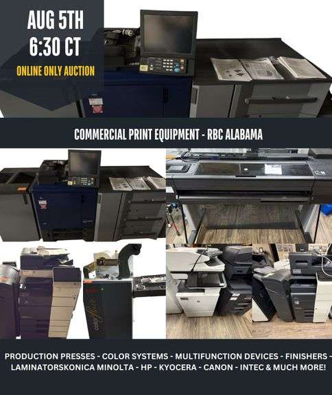 Commercial Print Shop Equipment