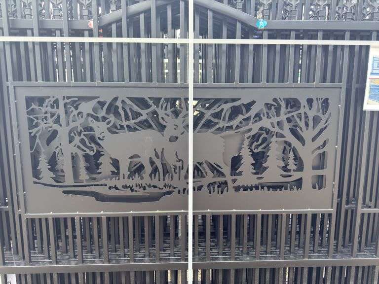 KJ - 7FT(H)x 20FT(L) Metal Farm Driveway Gate