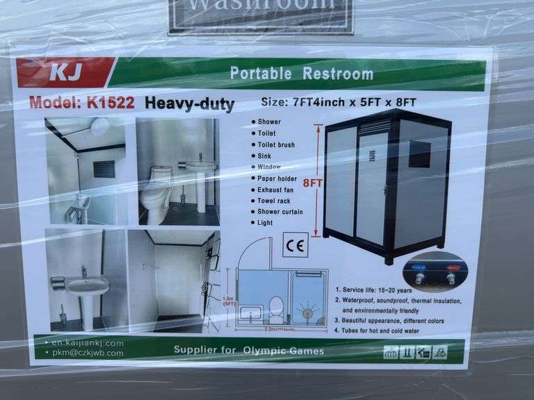 KJ - Portable Restroom w/ Shower, Toilet & Sink! Already Plumbed