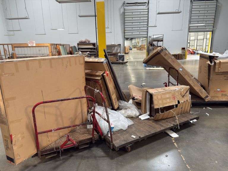 4 Steel 4x8 Carts - New Badcock Furniture Included image