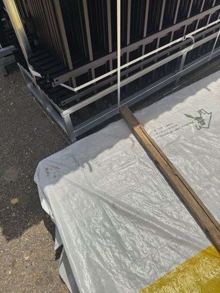 KJ - 10FT x 7FT Powder Coated Steel Site Fence