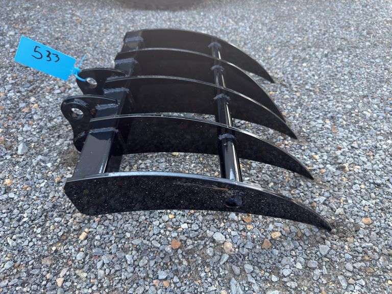 Youert 19in Wide Mini Excavator Rake - Fits 1 -2 Ton