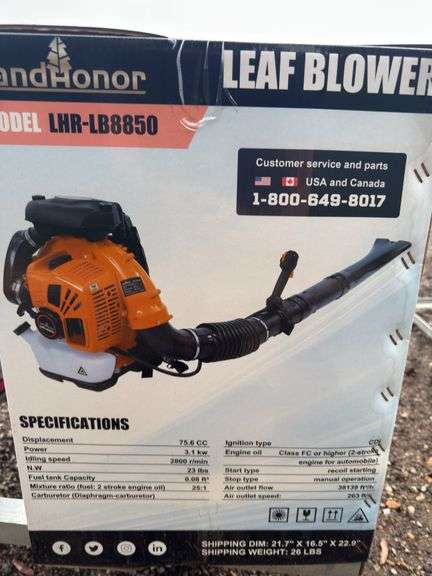 Leaf Blower - 75.6CC/3.1kw/23lbs