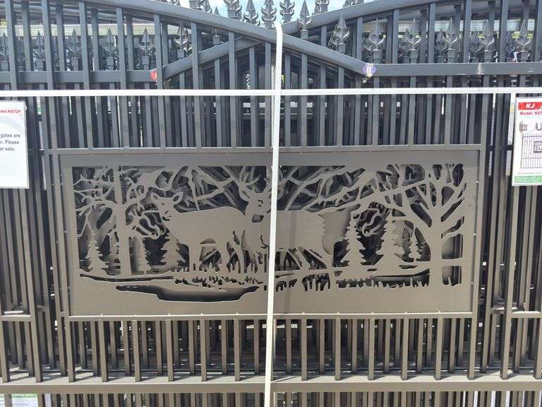 KJ - 7FT(H)x 20FT(L) Metal Farm Driveway Gate