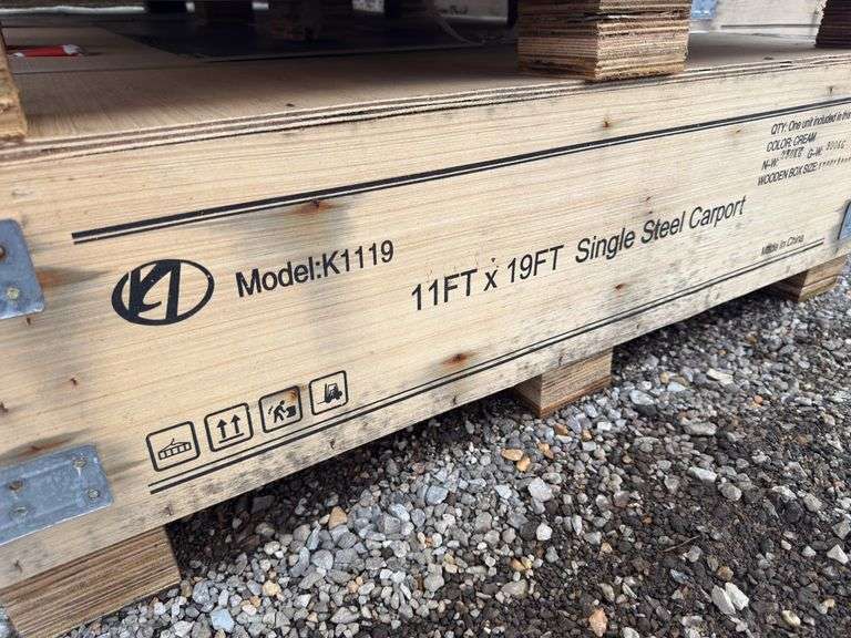 KJ - 11FTx19FT All-Steel Carport