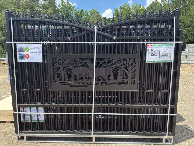 KJ - 7FT(H)x 20FT(L) Metal Farm Driveway Gate