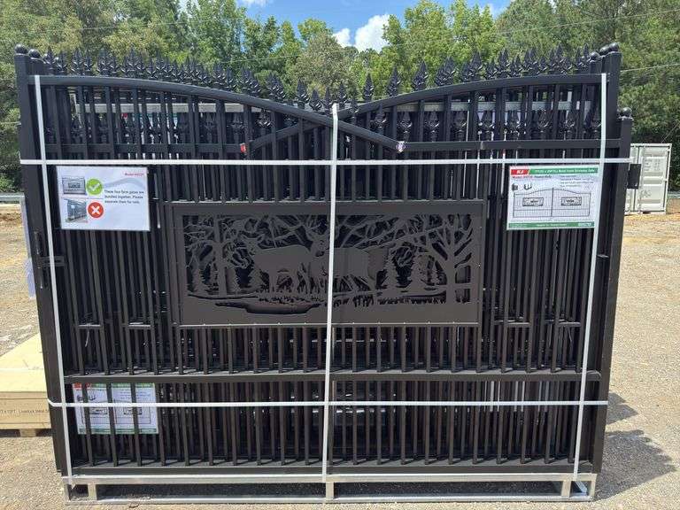KJ - 7FT(H)x 20FT(L) Metal Farm Driveway Gate