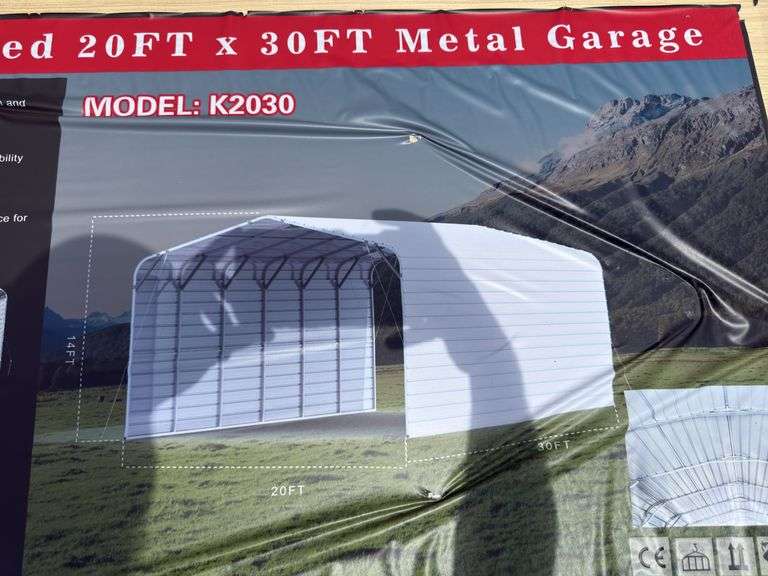 KJ - Unused 20 FT x 30FT Metal Garage