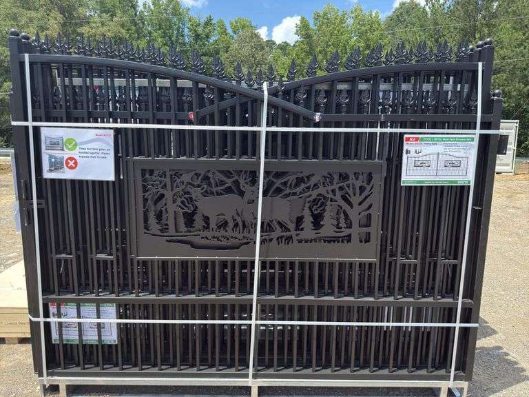 KJ - 7FT(H)x 20FT(L) Metal Farm Driveway Gate