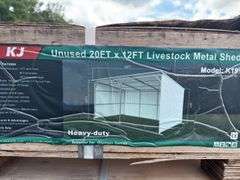 KJ - 12ftx20ft Single Garage Metal Shed