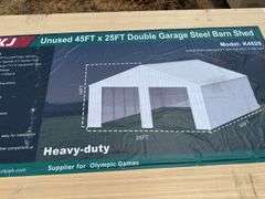 KJ - 45FTx25FT Double Garage Steel Barn Shed