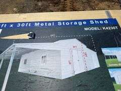 KJ - 42FT x 30FT Metal Storage Shed