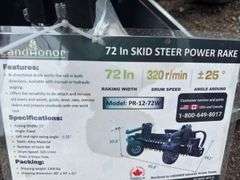 Skidsteer 72in Power Rake - Harley Brand
