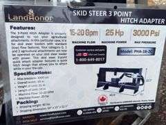 Skidsteer 3 Point Hitch Adapter - 25HP/3000psi