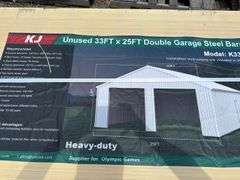 KJ - 33FTx25FT Double Garage Steel Barn