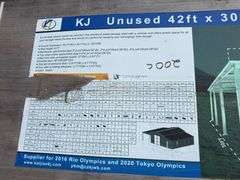 KJ - 42FT x 30FT Metal Storage Shed