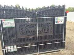 KJ - 7FT(H)x 20FT(L) Metal Farm Driveway Gate