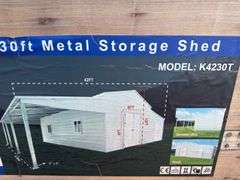 KJ - 42FT x 30FT Metal Storage Shed