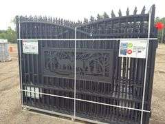 KJ - 7FT(H)x 20FT(L) Metal Farm Driveway Gate