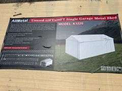 KJ - 12ftx20ft Single Garage Metal Shed