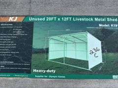KJ - 20FTx12FT Livestock Metal Shed