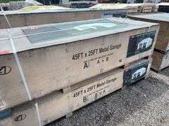 KJ - 45FTx25FT Double Garage Steel Barn Shed
