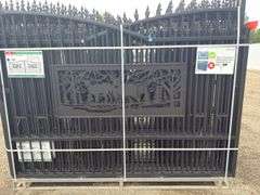 KJ - 7FT(H)x 20FT(L) Metal Farm Driveway Gate