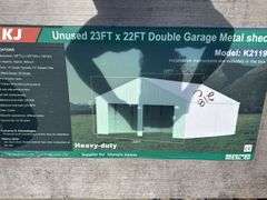 KJ - 23ftx22ft Double Garage Metal shed