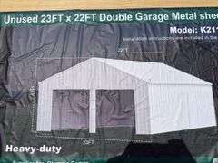 KJ - 23ftx22ft Double Garage Metal shed