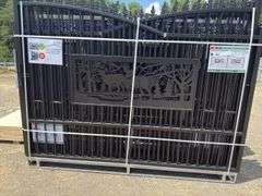 KJ - 7FT(H)x 20FT(L) Metal Farm Driveway Gate
