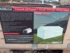 Unused 12x20ft Single Garage Shed